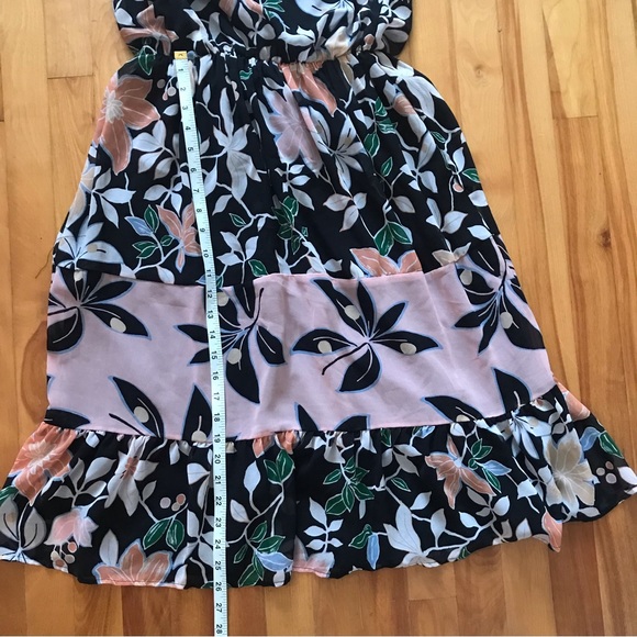 Ann Taylor Loft Wild Orchid Mixed Floral One Shoulder Dress - Picture 5 of 8